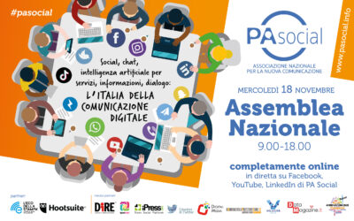 L’era digitale della comunicazione pubblica: il 18 novembre scenari, novità, esperienze da tutta Italia all’assemblea nazionale PA Social