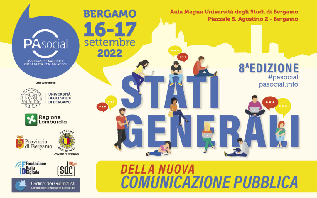 Stati Generali della Nuova Comunicazione Pubblica, a Bergamo il 16 e 17 settembre 2022
