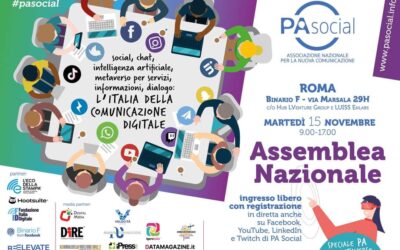 L’Italia della comunicazione digitale si dà appuntamento a Roma: il 15 novembre l’assemblea nazionale di PA Social
